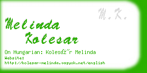 melinda kolesar business card